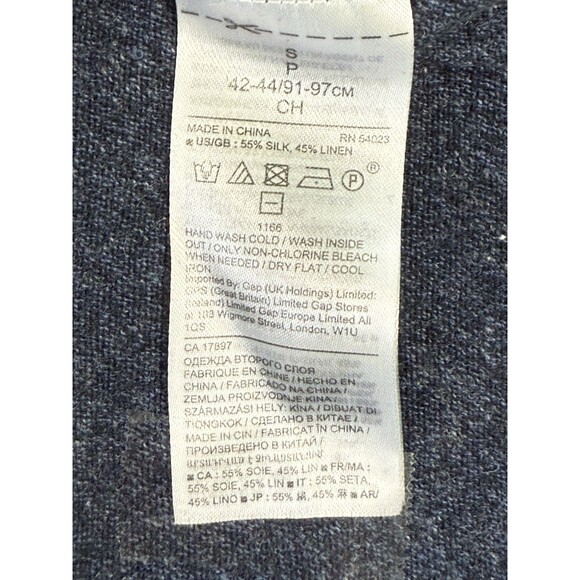 Banana Republic Men's Minimalist Heathered Blue Crewneck Layering Sweater Sz Sm - Picture 6 of 8